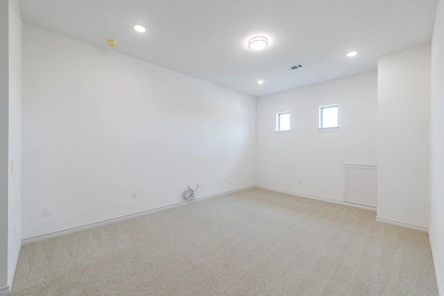 Spacious, unfurnished interior of a new home in The Hollows Sanctuary - 85', Jonestown (Image 19). Spacious, unfurnished interior of a new home in The Hollows Sanctuary - 85', Jonestown (Image 19).