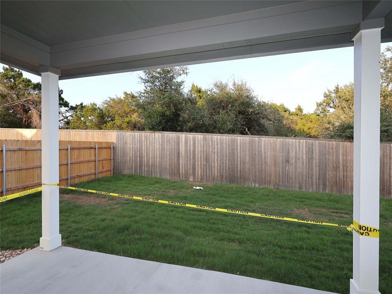 Exterior details and patio area of a home in Cedar Brook, Leander (Image 19).