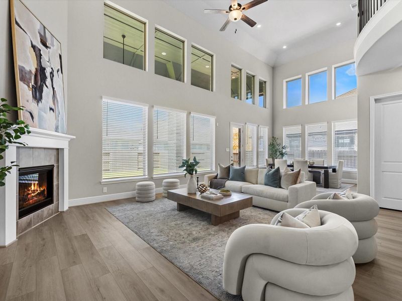 Furnished interior view inside a new home in Coastal Point, League City (Image 7).
