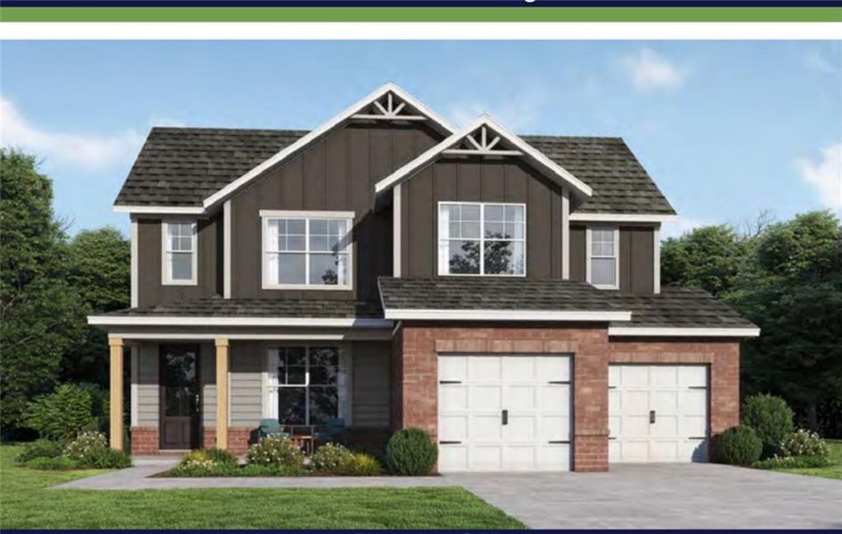 Front exterior of a new home in , Homer, GA, highlighting curb appeal (Image 1).