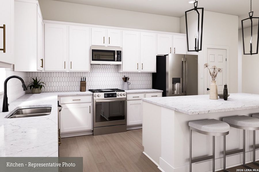 Furnished interior view inside a new home in , New Braunfels (Image 8).
