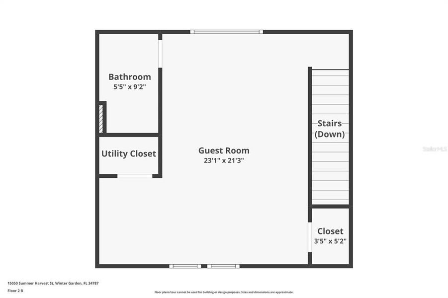 2D floor plan layout of this home in , Winter Garden, FL (Image 34).