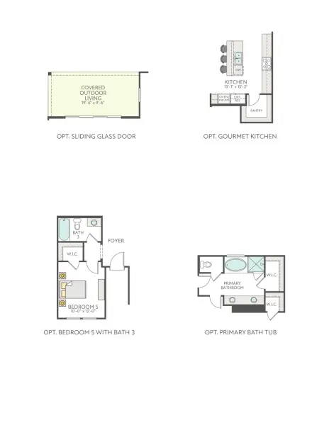 2D floor plan layout of this home in Park Central, Georgetown, TX (Image 3).