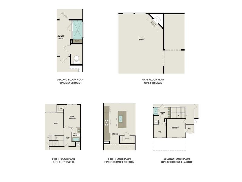 2D floor plan layout for the The Willow A Side-Entry by Davidson Homes LLC in Calista Farms, White House, TN (Image 5).