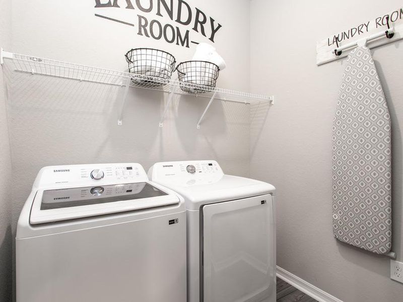 Dedicated laundry area - Summerlyn ll home plan by Highland Homes