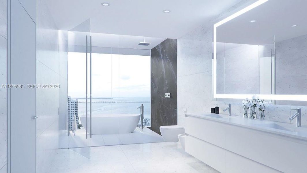 Master hers bath. Master hers bath.