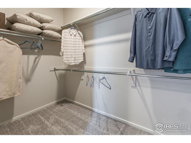 EXAMPLE PHOTO: MASTER BEDROOM WALK IN CLOSET