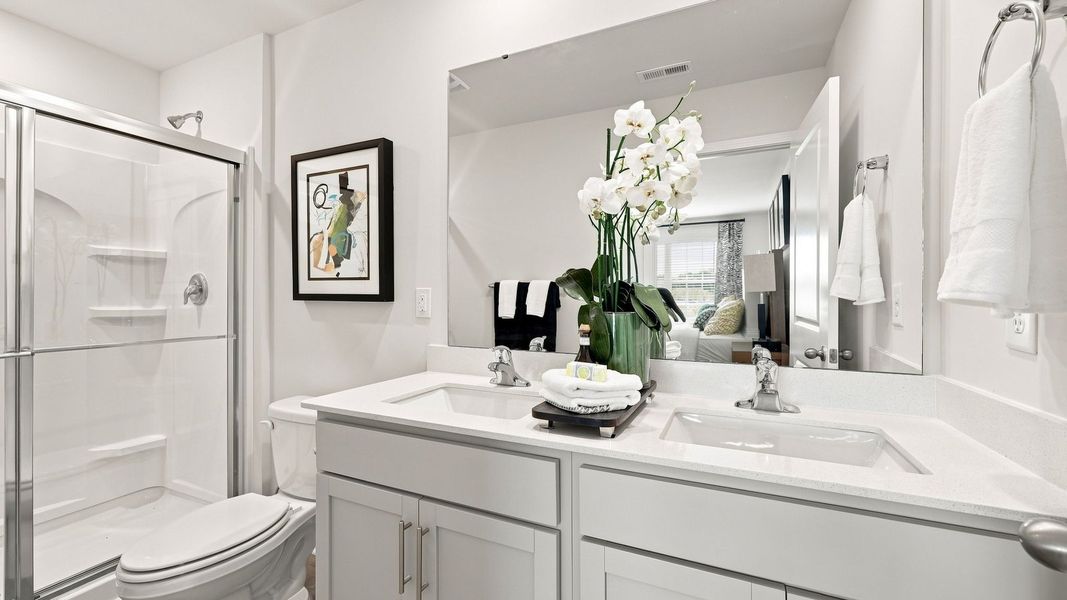 Furnished interior view inside a new home in The Townes at Hunter Hill, Rocky Mount (Image 17).