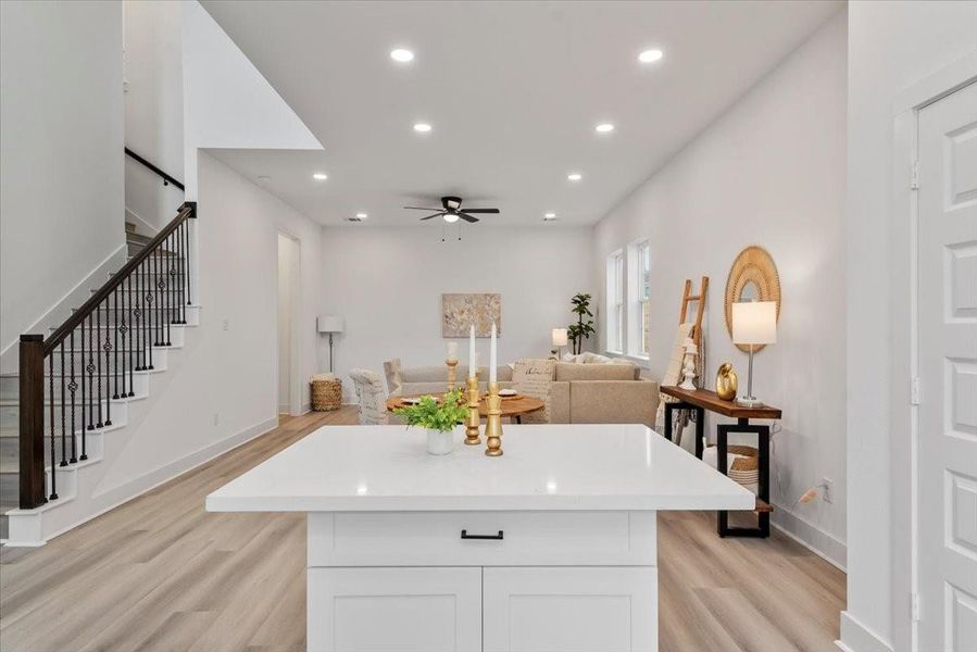 Furnished interior view inside a new home in , Houston (Image 18).