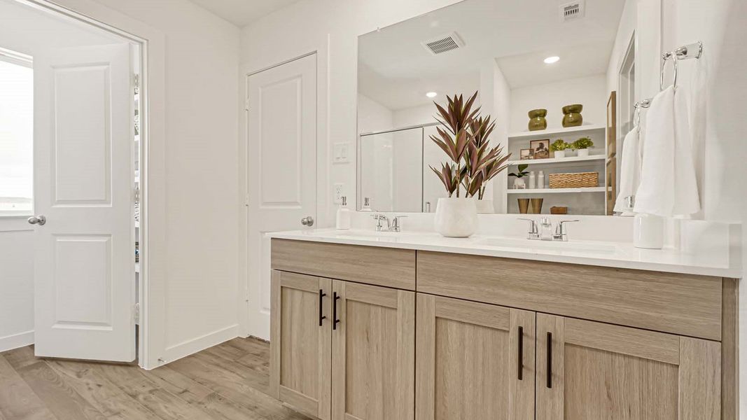 Furnished interior view inside a new home in Villarosa at Tamarron, Katy (Image 15).