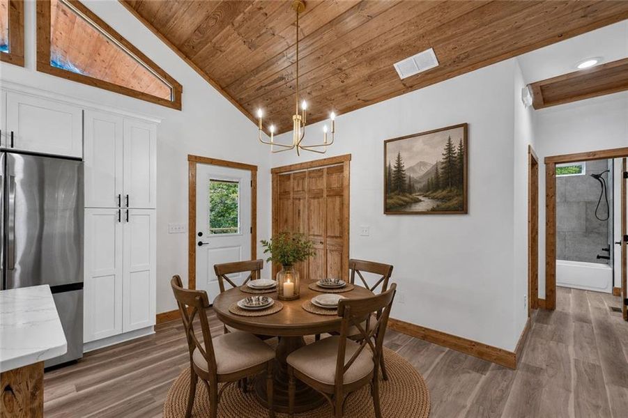 Furnished interior view inside a new home in , Ellijay (Image 16).