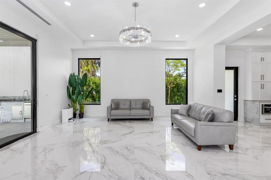 Furnished interior view inside a new home in , Parkland (Image 43).