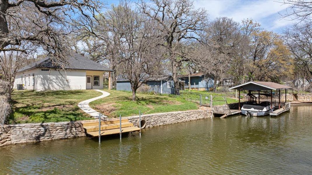Dock area featuring a water view  4403 N. Port Ridglea Ct. Granbury,TX 76049