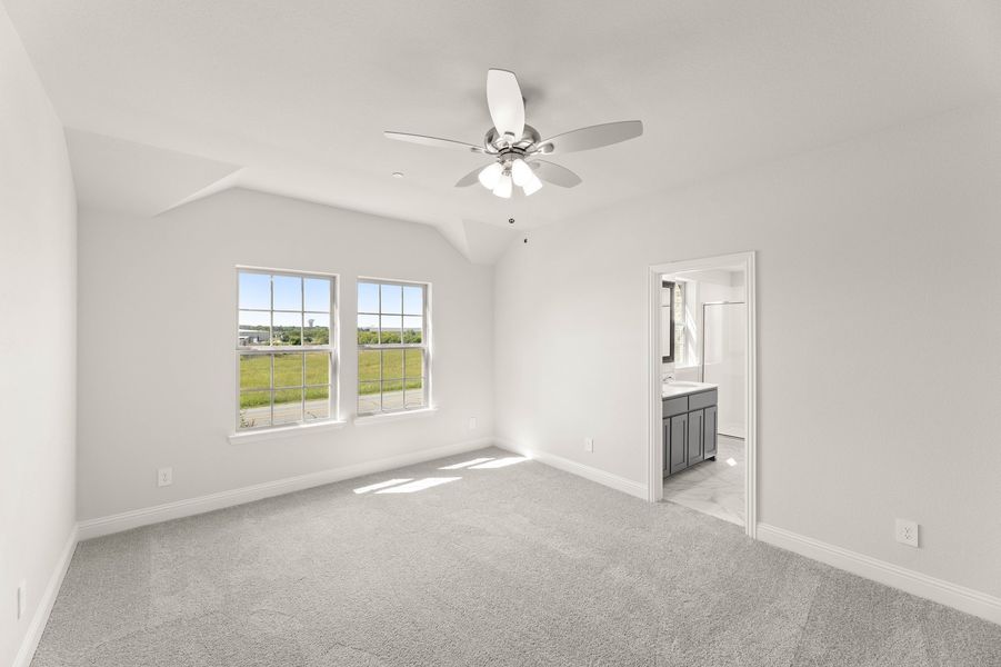 Front exterior of a new home in Main Street Village, Mansfield, TX, highlighting curb appeal (Image 15). Front exterior of a new home in Main Street Village, Mansfield, TX, highlighting curb appeal (Image 15).