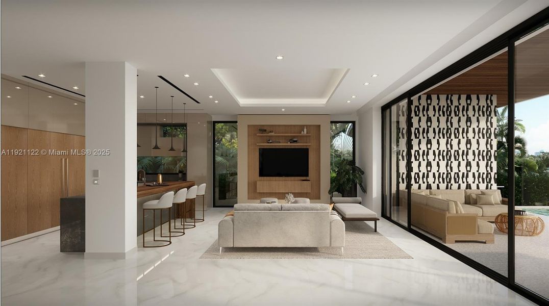 Furnished interior view inside a new home in , Miami Beach (Image 4).