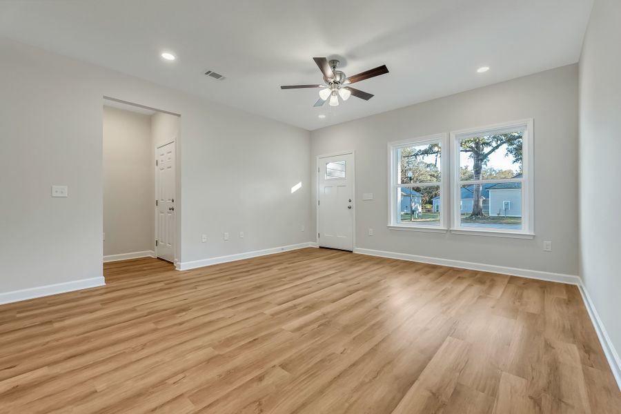 Spacious, unfurnished interior of a new home in Live Oak Cottages, Freeport (Image 21). Spacious, unfurnished interior of a new home in Live Oak Cottages, Freeport (Image 21).