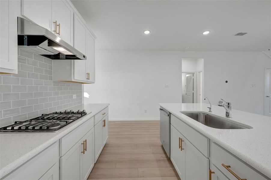 Furnished interior view inside a new home in Lily Creek at Sutton Fields, Aubrey (Image 12).