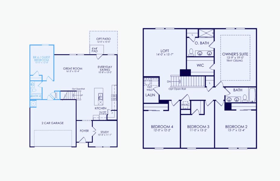 2D floor plan layout of this home in Waterways, Richmond Hill, GA (Image 5).