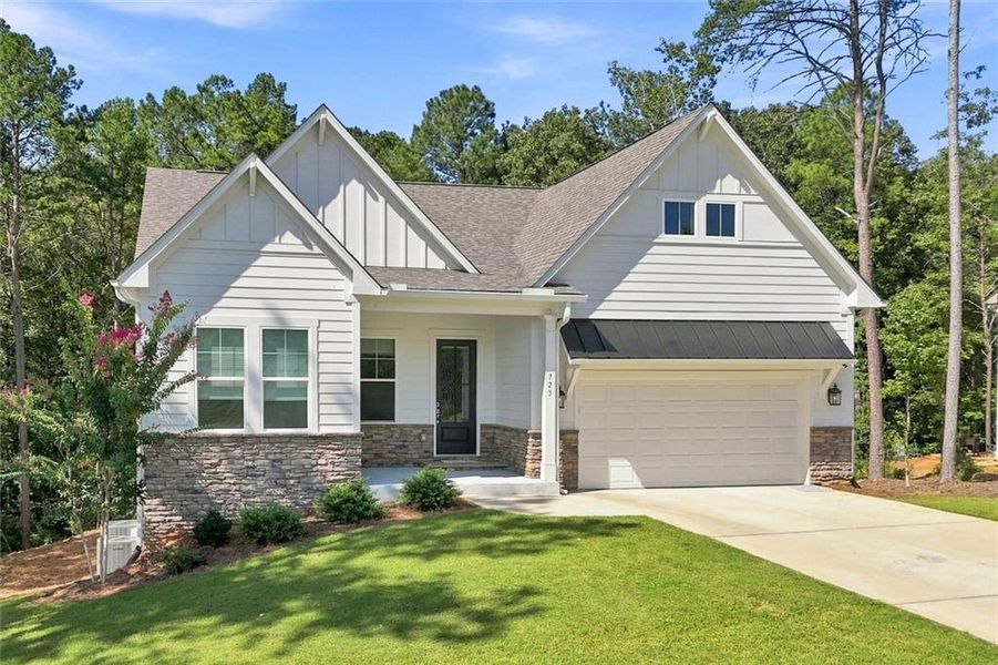 Front exterior of a new home in , Ellijay, GA, highlighting curb appeal (Image 25).