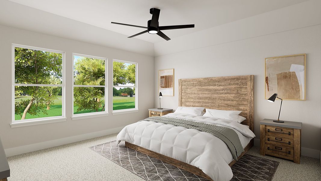 Furnished interior view inside a new home in Union Park, Little Elm (Image 9).