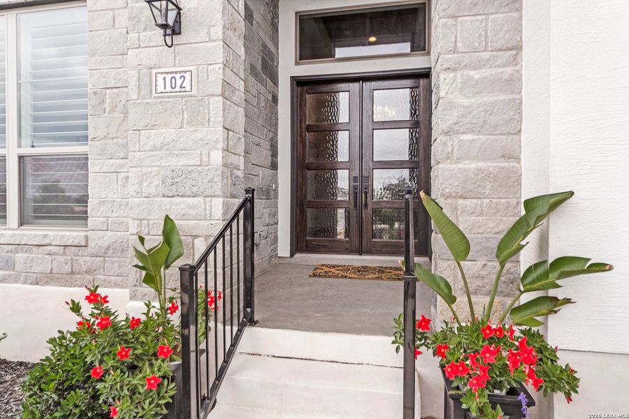 Exterior details and patio area of a home in Esperanza - 80' & 90', Boerne (Image 21).