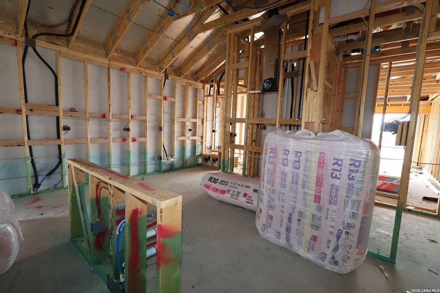 In-progress construction of a new home in Verano Farms, Von Ormy, TX (Image 27).