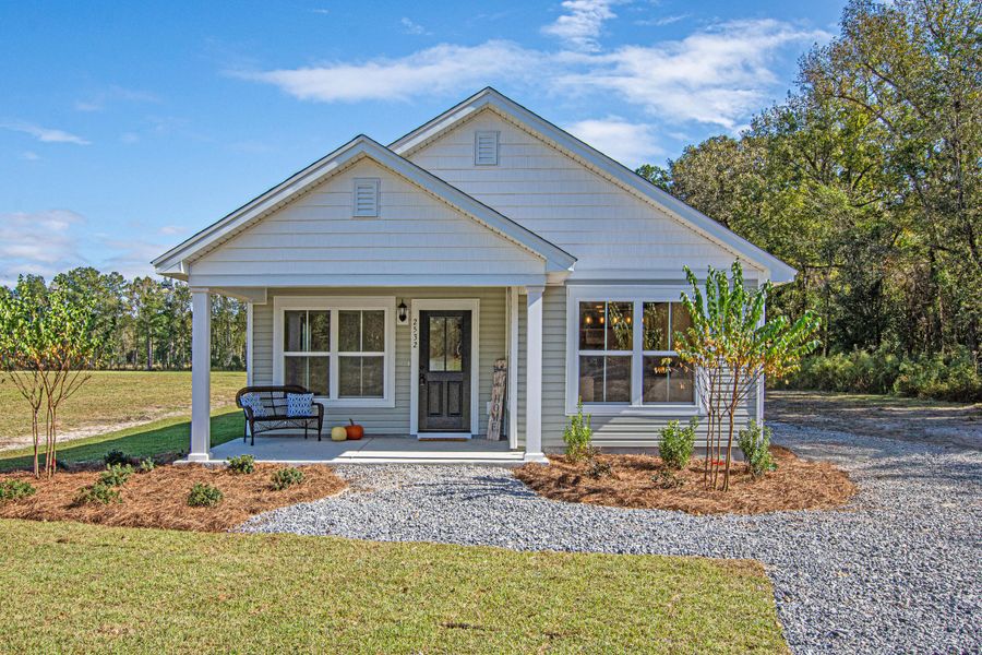 Front exterior of a new home in , Holly Hill, SC, highlighting curb appeal (Image 1). Front exterior of a new home in , Holly Hill, SC, highlighting curb appeal (Image 1).