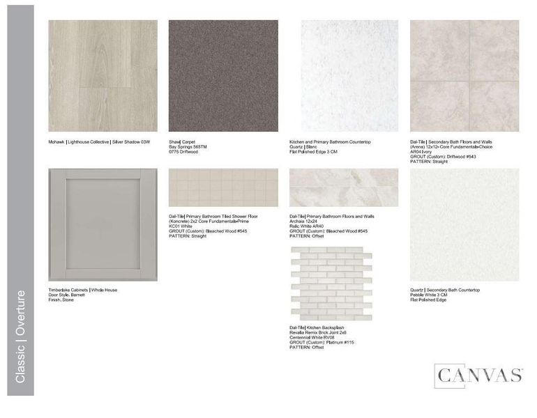 Design selections. Home is currently under construction, selections subject to change.