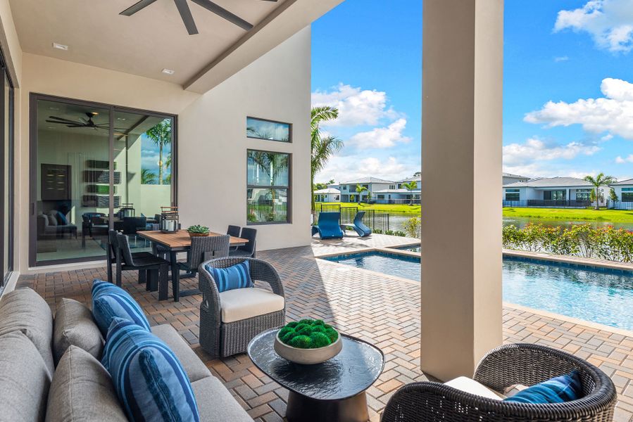 Representative exterior details of a home built from the Santorini by GL Homes in Lotus Edge, Boca Raton (Image 3).