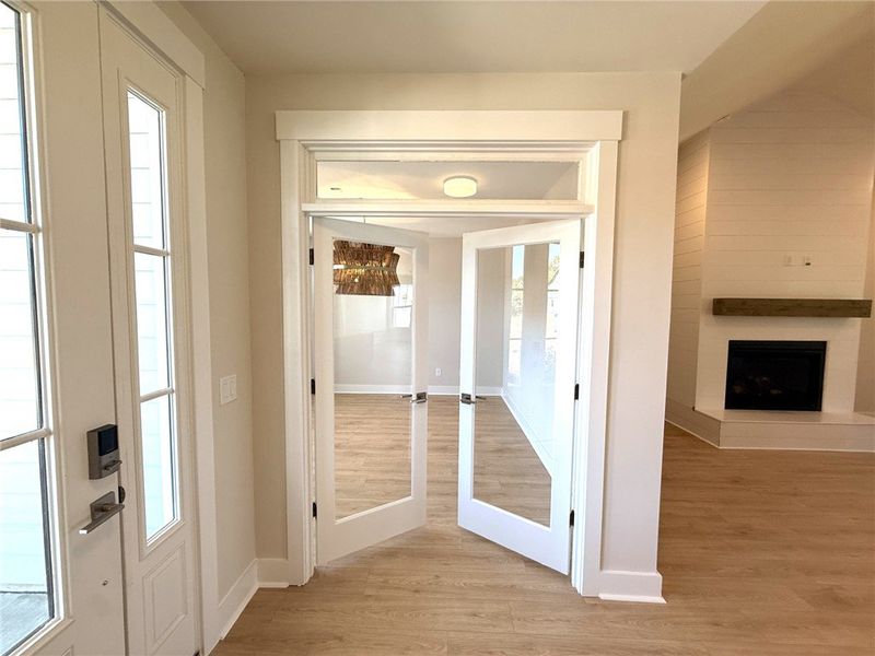 This inviting entryway leads to a living area with