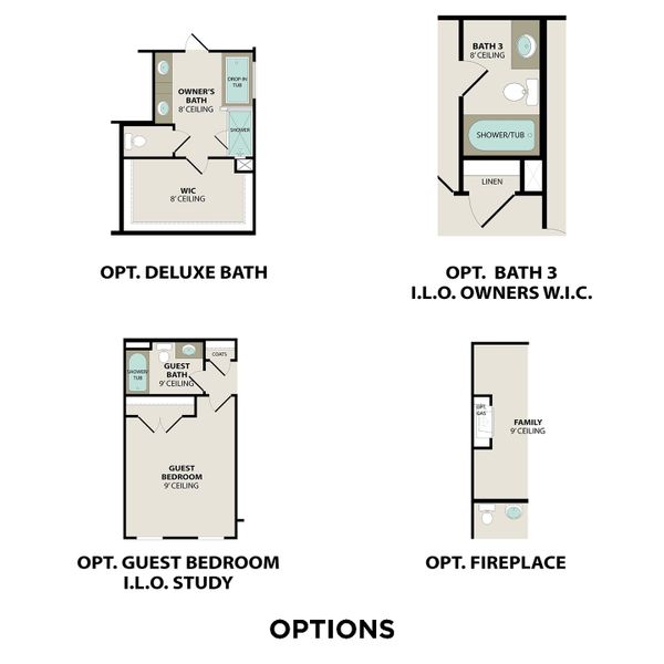 2D floor plan layout of this home in Calista Farms, White House, TN (Image 4).