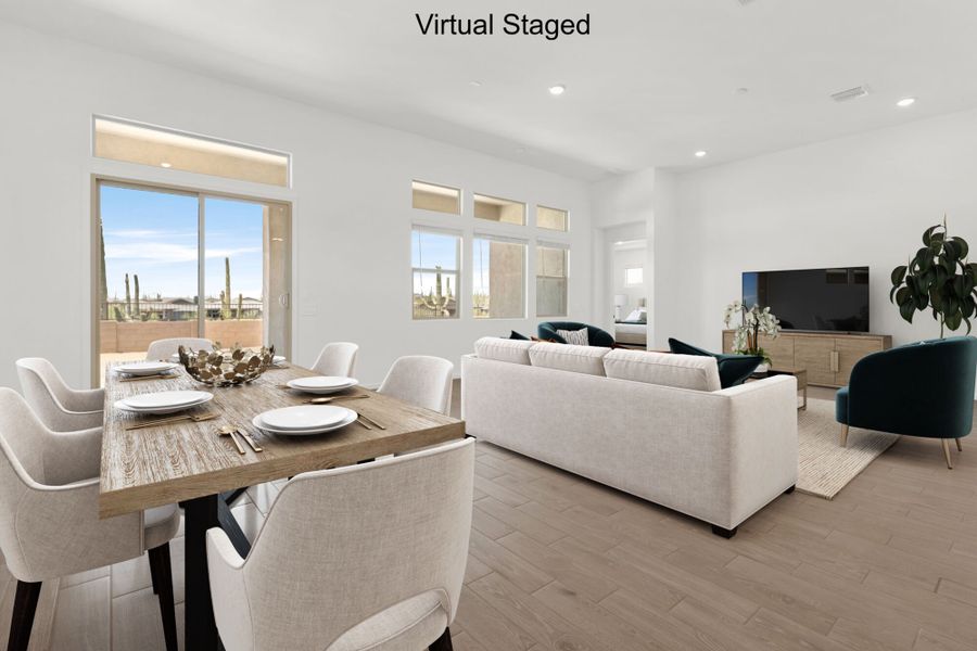 Furnished interior view inside a new home in Saguaro Reserve II, Marana (Image 5). Furnished interior view inside a new home in Saguaro Reserve II, Marana (Image 5).