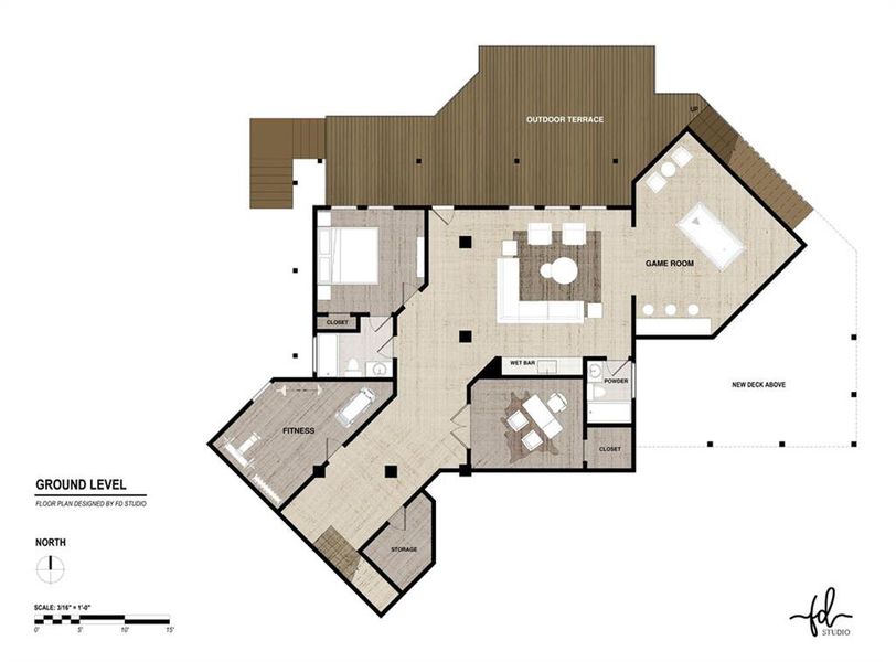 2D floor plan layout of this home in , Marietta, GA (Image 3).