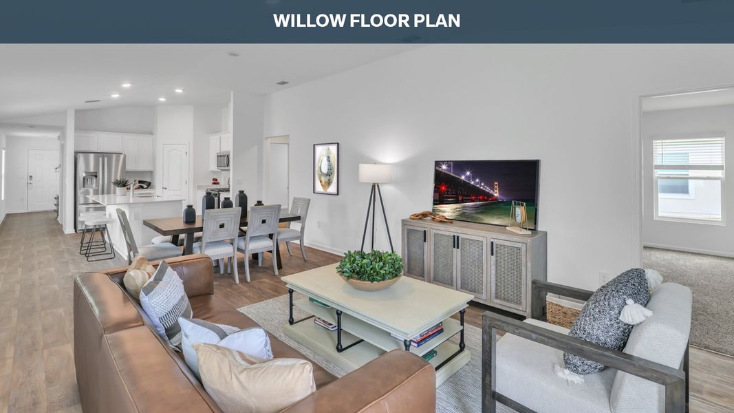 Representative furnished interior of a home built from the Willow by D.R. Horton in Grand Reserve, Bunnell (Image 8).