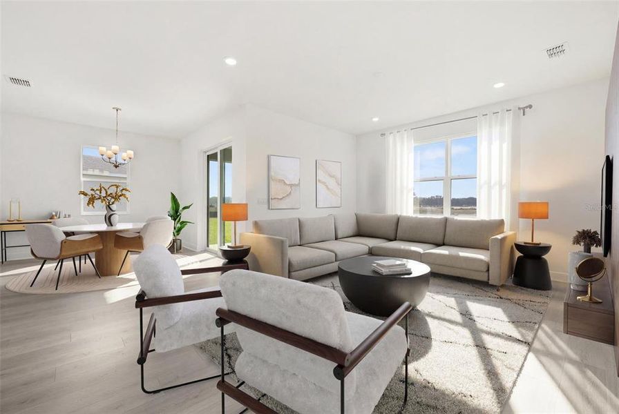 Furnished interior view inside a new home in Reserve at Hammock Oaks, Lady Lake (Image 10).