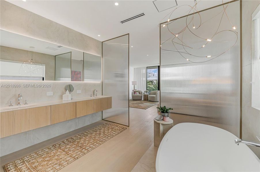 Furnished interior view inside a new home in , Miami (Image 13).