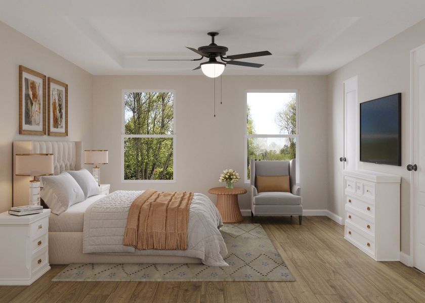 Representative furnished interior of a home built from the Willow by Red Cedar Homes in The Pines at Paw Creek, Charlotte (Image 25).