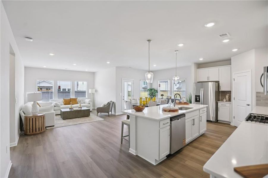 Furnished interior view inside a new home in Westmont Preserve, Powder Springs (Image 8).