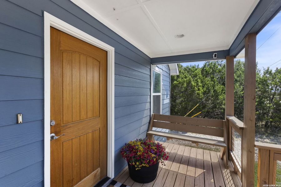 Exterior details and patio area of a home in , Bandera (Image 19).
