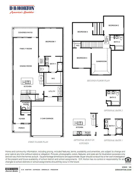 2D floor plan layout of this home in Lakes at Westland Ranch, League City, TX (Image 2).