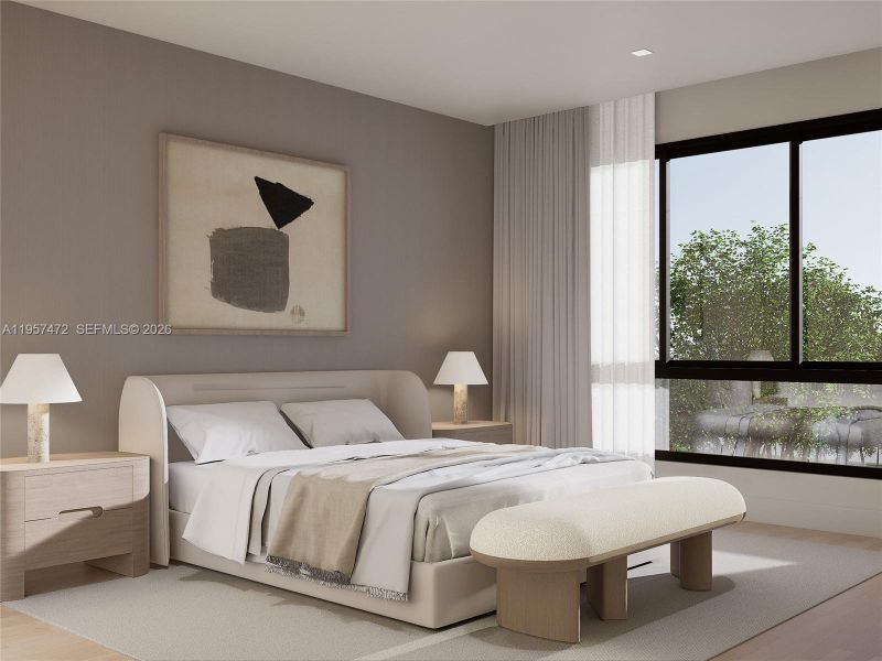 Furnished interior view inside a new home in , Miami (Image 6).