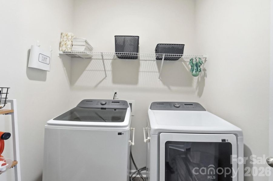 Convenient main level laundry. Convenient main level laundry.