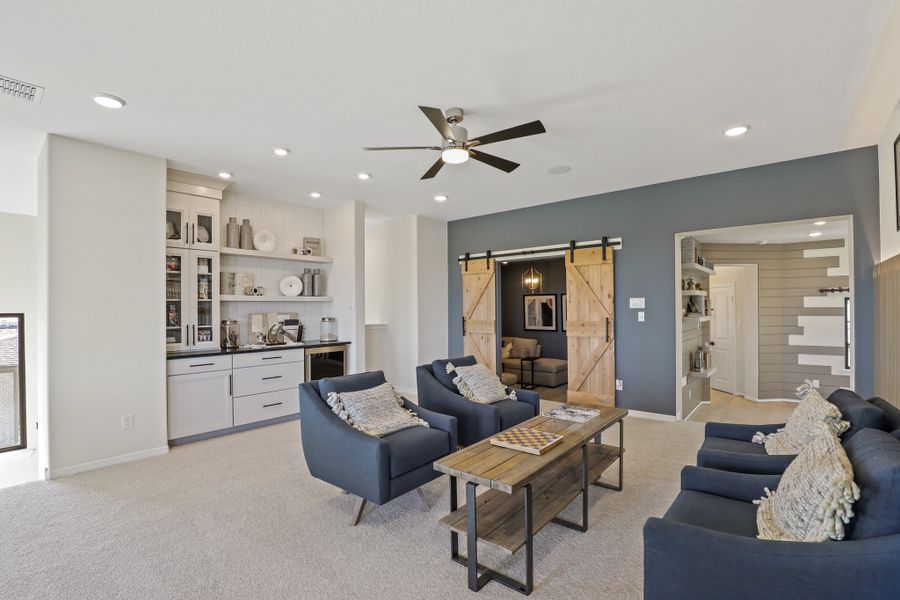 Furnished interior view inside a new home in Bridgeland 45', 50', 70', Cypress (Image 13).