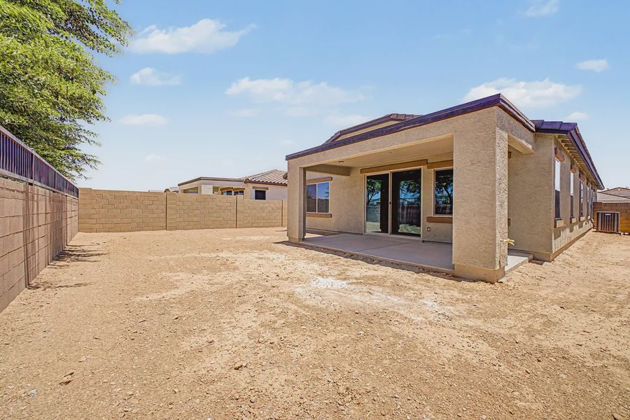 Exterior details and patio area of a home in Avanti at Granite Vista, Waddell (Image 4). Exterior details and patio area of a home in Avanti at Granite Vista, Waddell (Image 4).