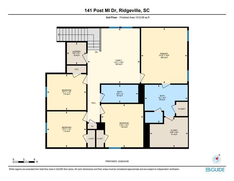 2D floor plan layout of this home in Heron's Walk at Summers Corner, Summerville, SC (Image 5).
