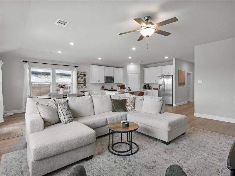 Furnished interior view inside a new home in Tesoro at Chisholm Trail Ranch, Crowley (Image 11).