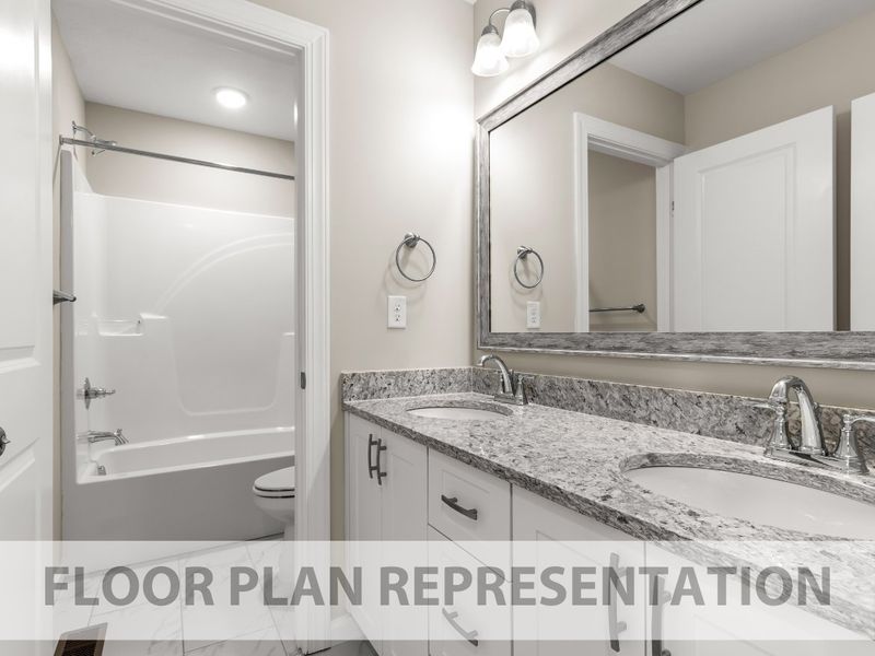 The 1888 - Floorplan Representation | Secondary Bathroom