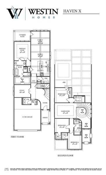 2D floor plan layout of this home in Elyson - 40', Katy, TX (Image 3).