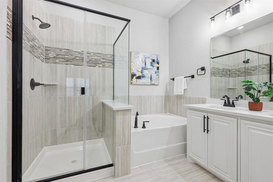 Furnished interior view inside a new home in Union Park, Little Elm (Image 16). Furnished interior view inside a new home in Union Park, Little Elm (Image 16).