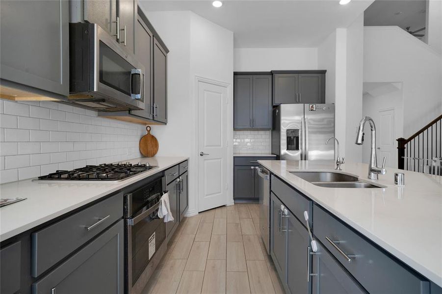 Furnished interior view inside a new home in Northlake Estates, Little Elm (Image 6). Furnished interior view inside a new home in Northlake Estates, Little Elm (Image 6).